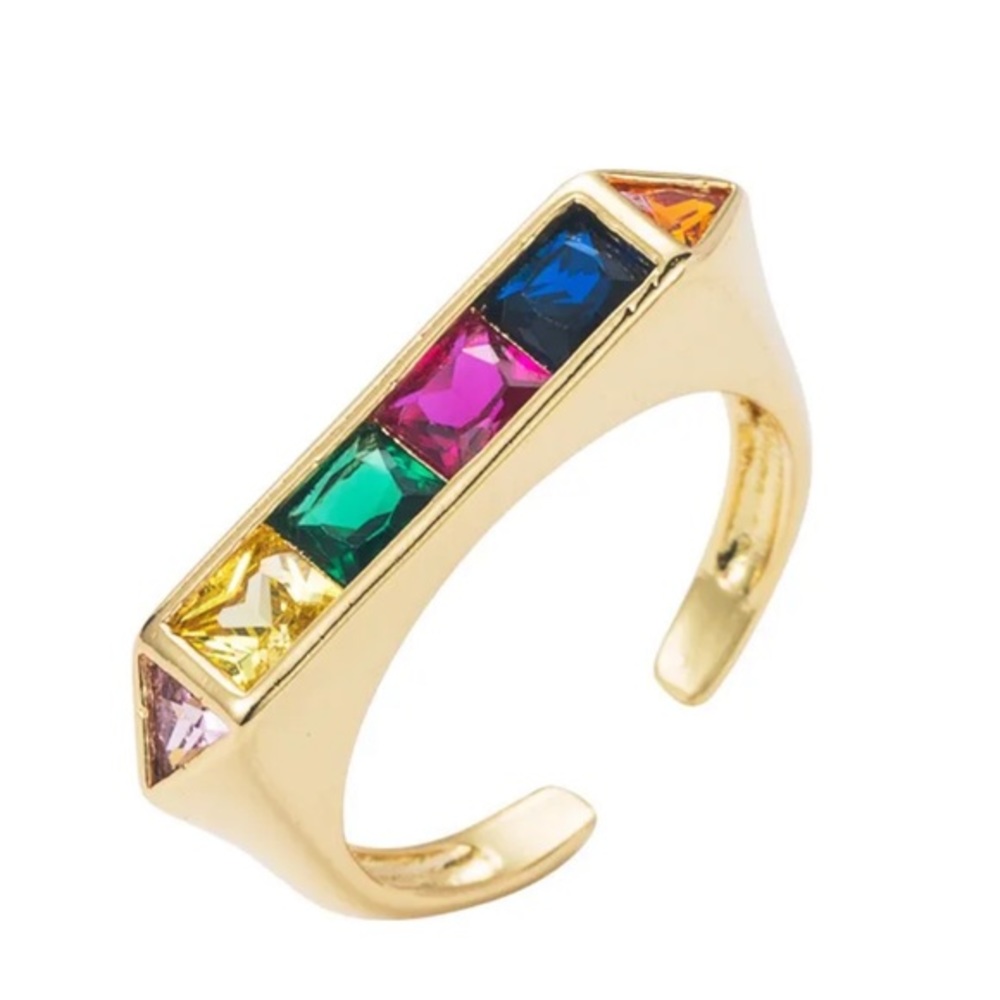 Multicolor gemstone ring NWT - Picture 2 of 3